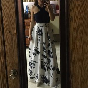 Navy & White Ralph Lauren prom dress